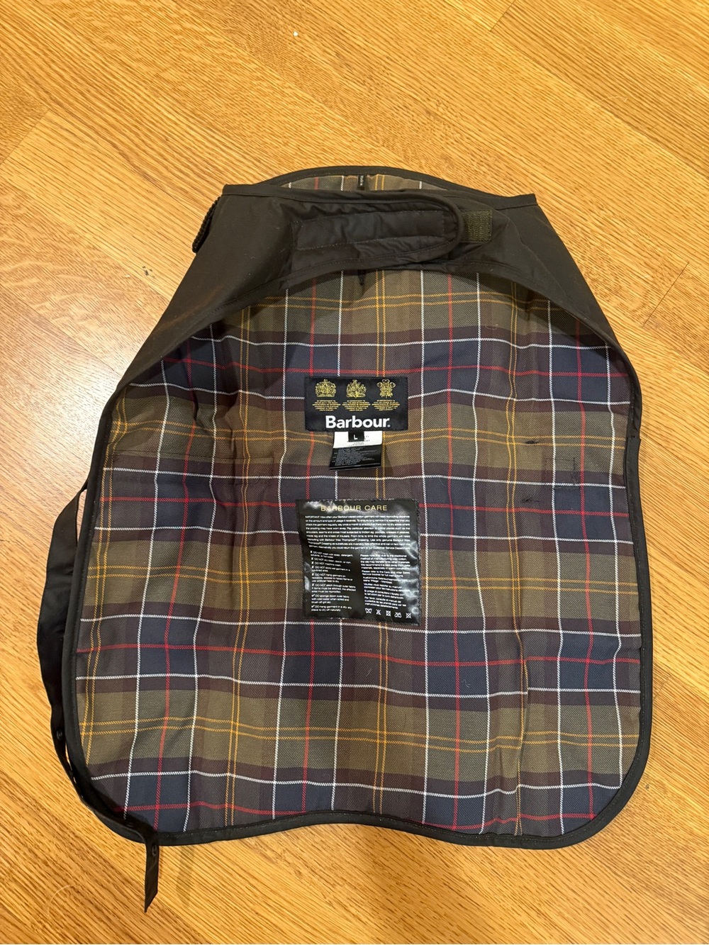 Barbour Plaid Lined DOG Jacket never used